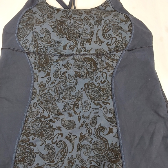 Lululemon Inkwell Paisley Energy Tank Top with Bra - Picture 6 of 11